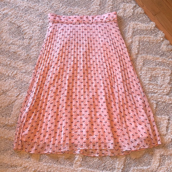 Ann Taylor Dresses & Skirts - Ann Taylor Pleated Chiffon Print Skirt EUC